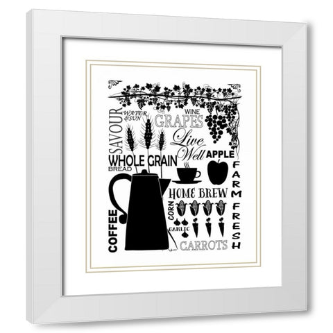 Culinary Love 2 White Modern Wood Framed Art Print with Double Matting by Fuqua, Leslie