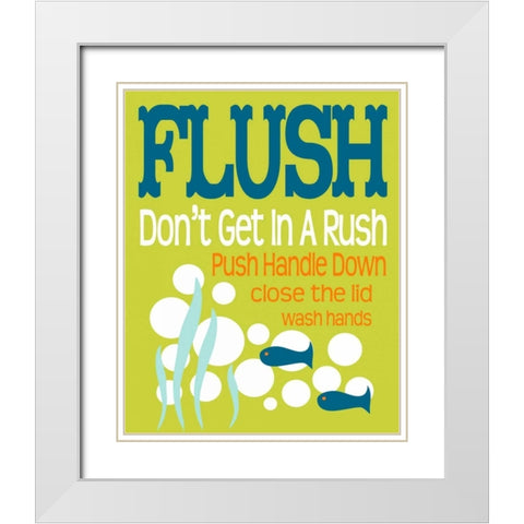 Ocean Bubble Friends 2 White Modern Wood Framed Art Print with Double Matting by Fuqua, Leslie
