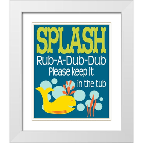 Ocean Bubble Friends 3 White Modern Wood Framed Art Print with Double Matting by Fuqua, Leslie