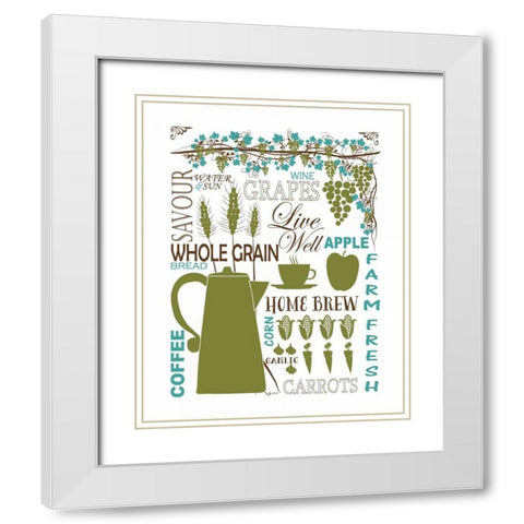 Culinary Love 2 White Modern Wood Framed Art Print with Double Matting by Fuqua, Leslie