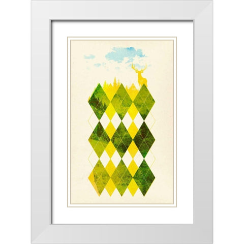 Elegant Forest White Modern Wood Framed Art Print with Double Matting by Farkas, Robert