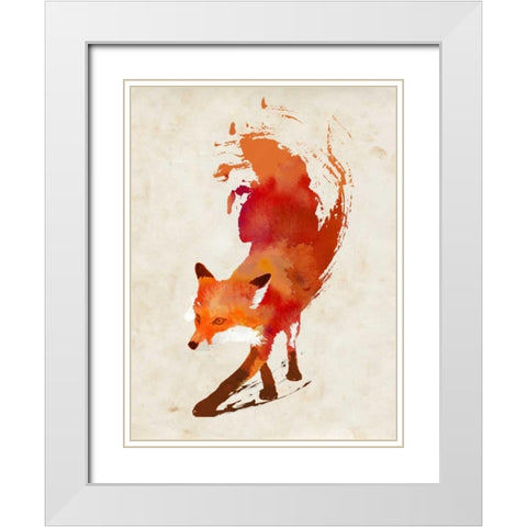 Vulpes Vulpes White Modern Wood Framed Art Print with Double Matting by Farkas, Robert