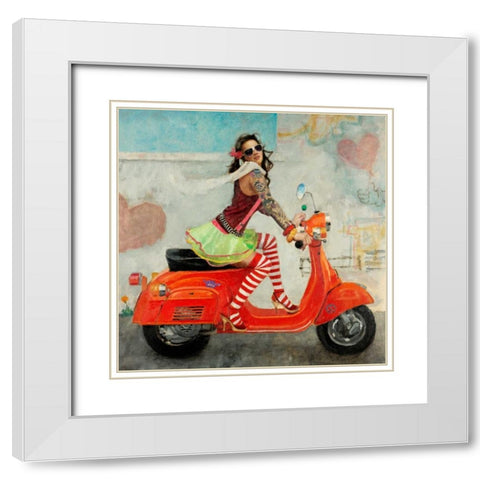 This Is How I Roll White Modern Wood Framed Art Print with Double Matting by Fitzpatrick, Michael