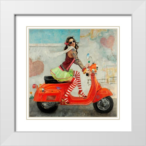 This Is How I Roll White Modern Wood Framed Art Print with Double Matting by Fitzpatrick, Michael