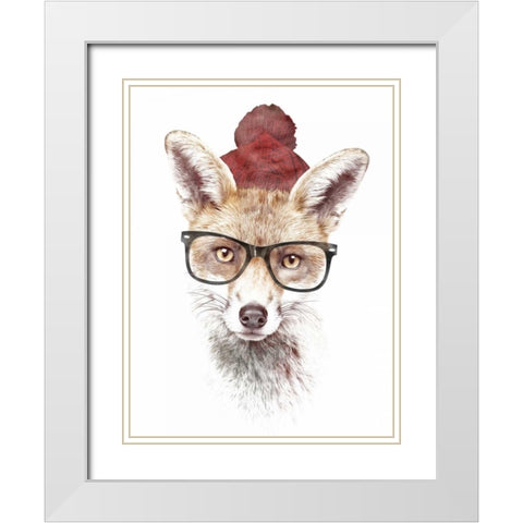 Itâ€™s Pretty Cold Outside White Modern Wood Framed Art Print with Double Matting by Farkas, Robert
