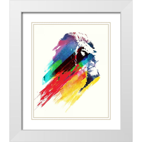 Our Hero White Modern Wood Framed Art Print with Double Matting by Farkas, Robert
