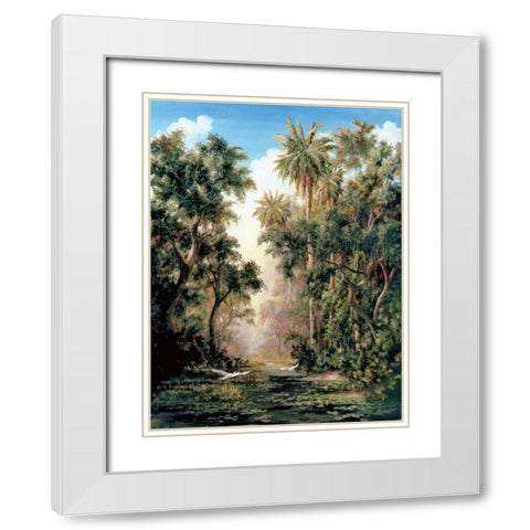 Birds on Lost River White Modern Wood Framed Art Print with Double Matting by Fronckowiak, Art