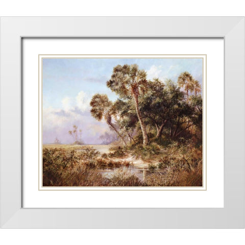 Glades Cove White Modern Wood Framed Art Print with Double Matting by Fronckowiak, Art