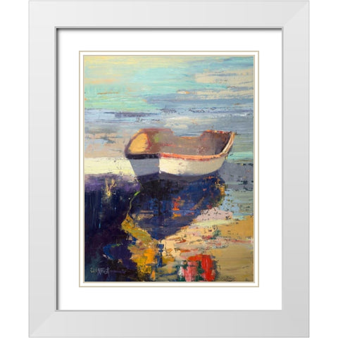 Blueglow White Modern Wood Framed Art Print with Double Matting by Forst, Beth A.