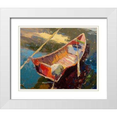 Italian Wayfarer White Modern Wood Framed Art Print with Double Matting by Forst, Beth A.