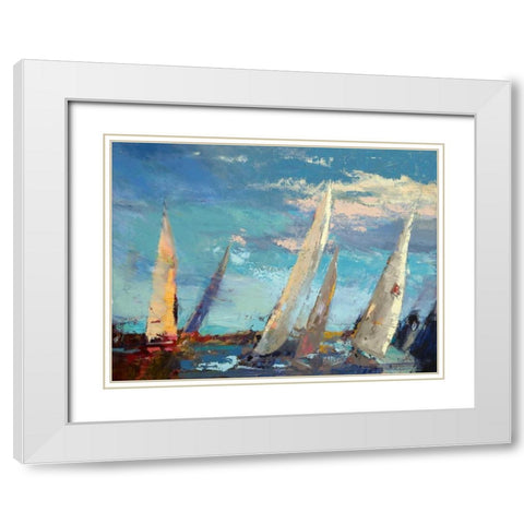 Magnificence White Modern Wood Framed Art Print with Double Matting by Forst, Beth A.