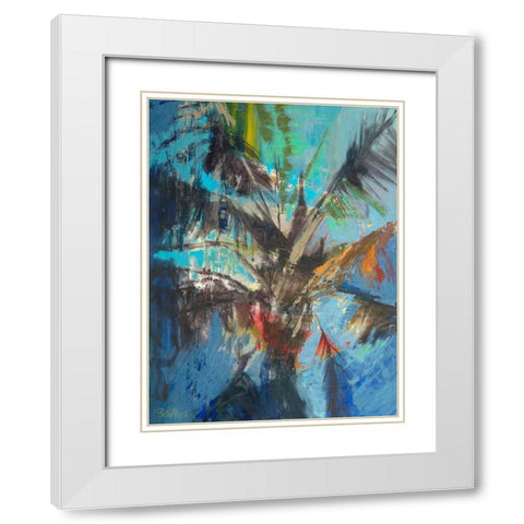 Palm Sunday White Modern Wood Framed Art Print with Double Matting by Forst, Beth A.