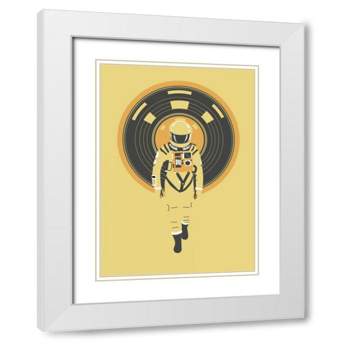 DJ Hal White Modern Wood Framed Art Print with Double Matting by Farkas, Robert