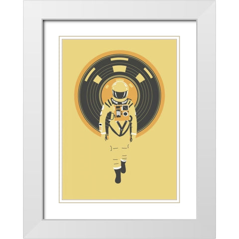 DJ Hal White Modern Wood Framed Art Print with Double Matting by Farkas, Robert