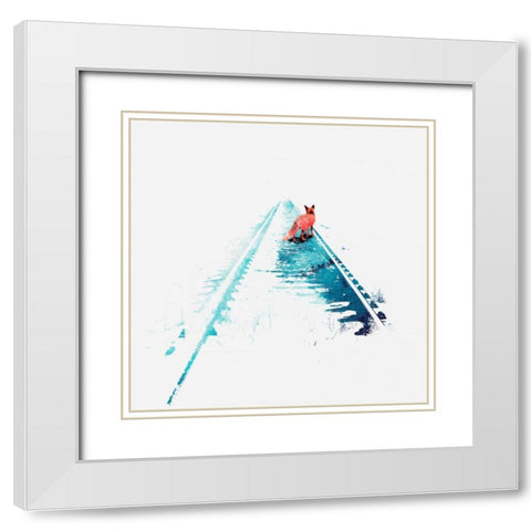 From Nowhere to Nowhere White Modern Wood Framed Art Print with Double Matting by Farkas, Robert
