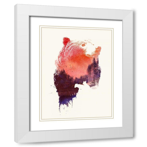 Love Forever White Modern Wood Framed Art Print with Double Matting by Farkas, Robert