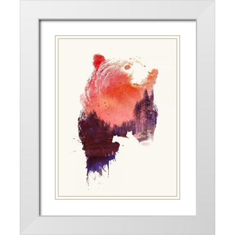 Love Forever White Modern Wood Framed Art Print with Double Matting by Farkas, Robert