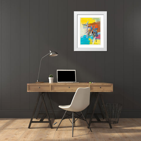 Autumn Sentimental White Modern Wood Framed Art Print with Double Matting by Fai, Fong