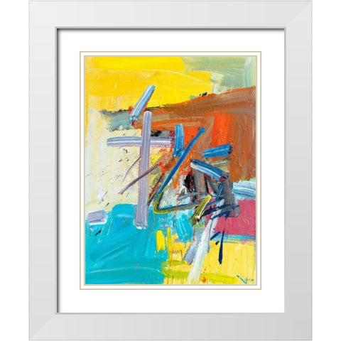 Autumn Sentimental White Modern Wood Framed Art Print with Double Matting by Fai, Fong
