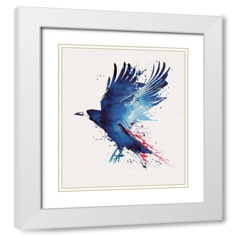 Bloody Crow White Modern Wood Framed Art Print with Double Matting by Farkas, Robert