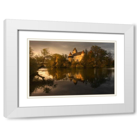 Echoes From the Past White Modern Wood Framed Art Print with Double Matting by Fossati, Enrico