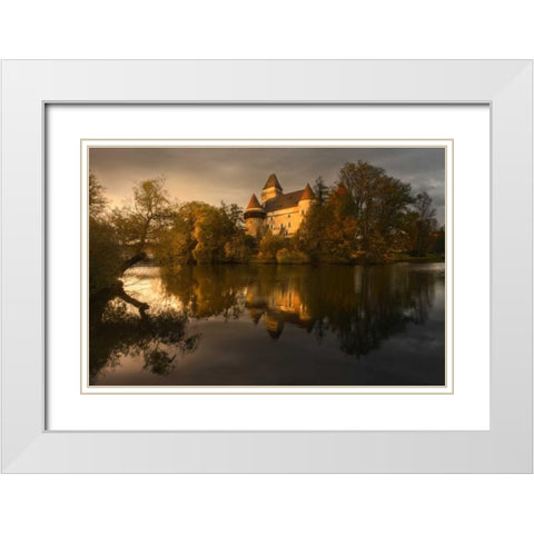 Echoes From the Past White Modern Wood Framed Art Print with Double Matting by Fossati, Enrico