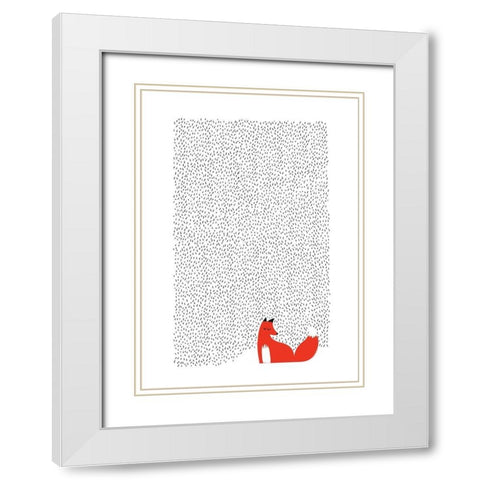 Black Grass White Modern Wood Framed Art Print with Double Matting by Farkas, Robert