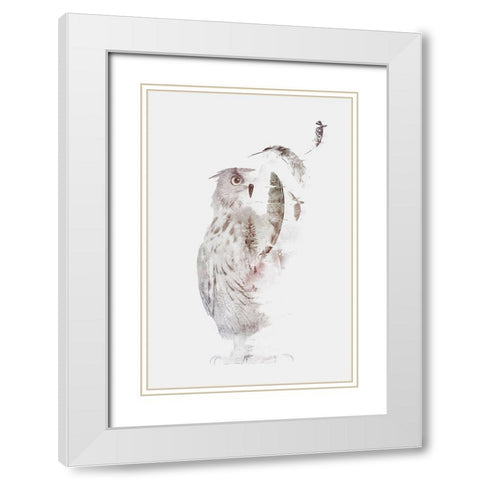 Fade Out White Modern Wood Framed Art Print with Double Matting by Farkas, Robert