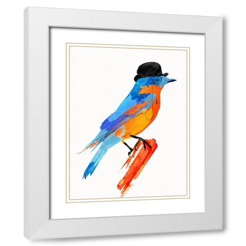 Lord Bird White Modern Wood Framed Art Print with Double Matting by Farkas, Robert