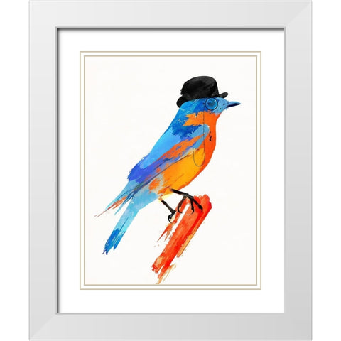 Lord Bird White Modern Wood Framed Art Print with Double Matting by Farkas, Robert