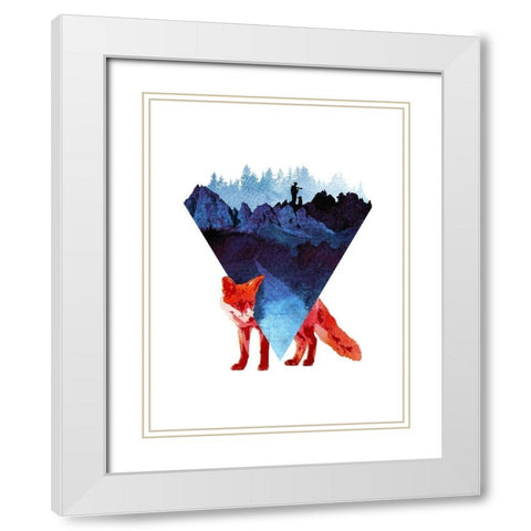 Risky Road White Modern Wood Framed Art Print with Double Matting by Farkas, Robert