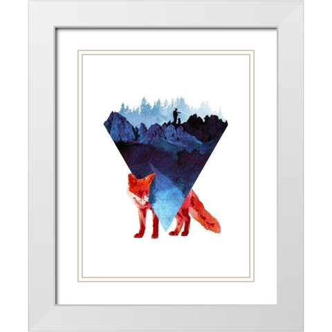 Risky Road White Modern Wood Framed Art Print with Double Matting by Farkas, Robert
