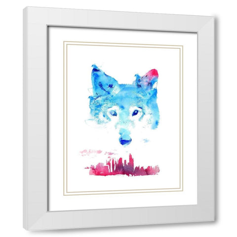 The Guardian White Modern Wood Framed Art Print with Double Matting by Farkas, Robert