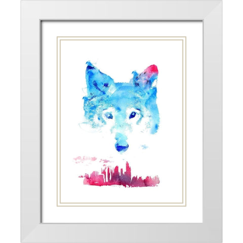 The Guardian White Modern Wood Framed Art Print with Double Matting by Farkas, Robert