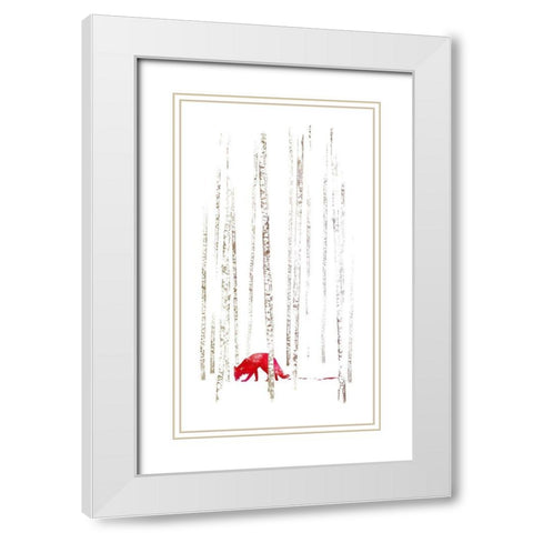 Thereaâ‚¬â„¢s Nowhere to Run White Modern Wood Framed Art Print with Double Matting by Farkas, Robert