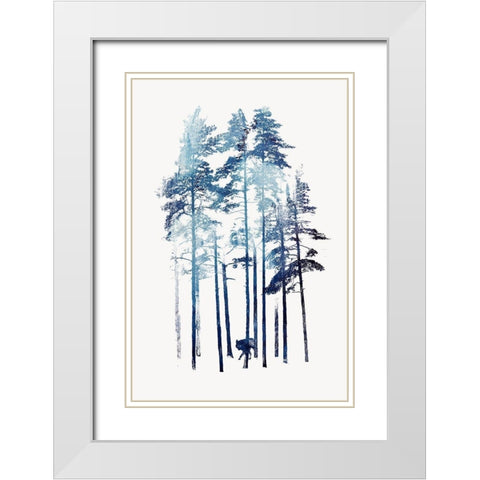 Winter Wolf White Modern Wood Framed Art Print with Double Matting by Farkas, Robert