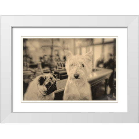 Singles Night White Modern Wood Framed Art Print with Double Matting by Fielding, Edward M.