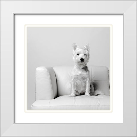 White on White White Modern Wood Framed Art Print with Double Matting by Fielding, Edward M.