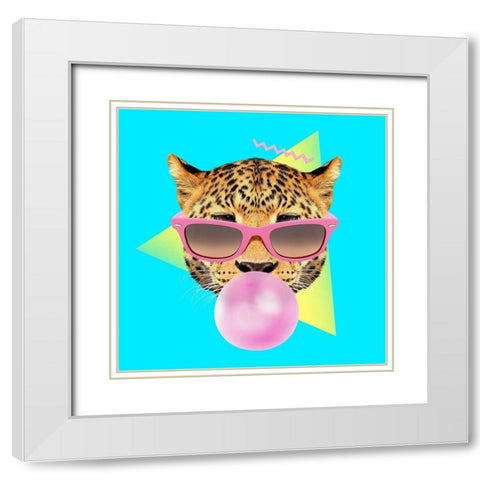 Bubble Gum White Modern Wood Framed Art Print with Double Matting by Farkas, Robert