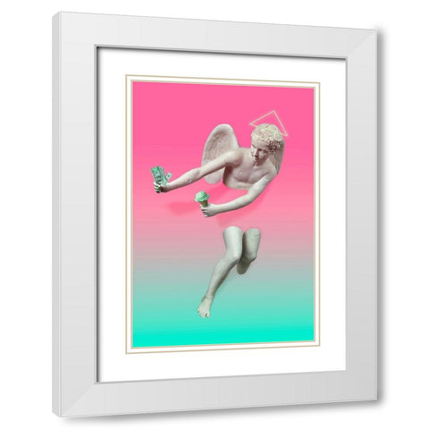 Money and Pistachio White Modern Wood Framed Art Print with Double Matting by Farkas, Robert