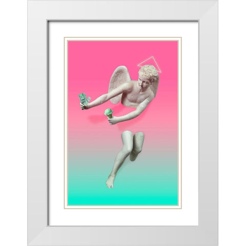 Money and Pistachio White Modern Wood Framed Art Print with Double Matting by Farkas, Robert