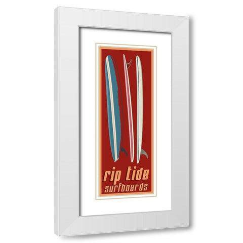 Rip Tide White Modern Wood Framed Art Print with Double Matting by Fielding, Edward M.