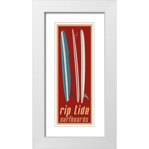Rip Tide White Modern Wood Framed Art Print with Double Matting by Fielding, Edward M.