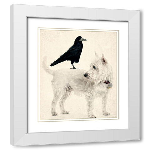 The Hitchhiker White Modern Wood Framed Art Print with Double Matting by Fielding, Edward M.