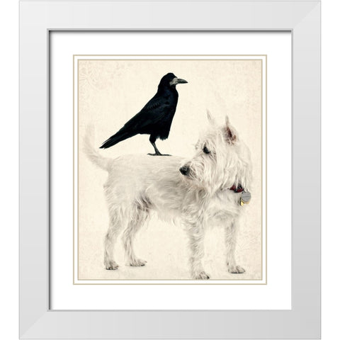 The Hitchhiker White Modern Wood Framed Art Print with Double Matting by Fielding, Edward M.