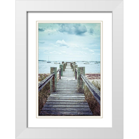 Cape Cod White Modern Wood Framed Art Print with Double Matting by Fielding, Edward M.