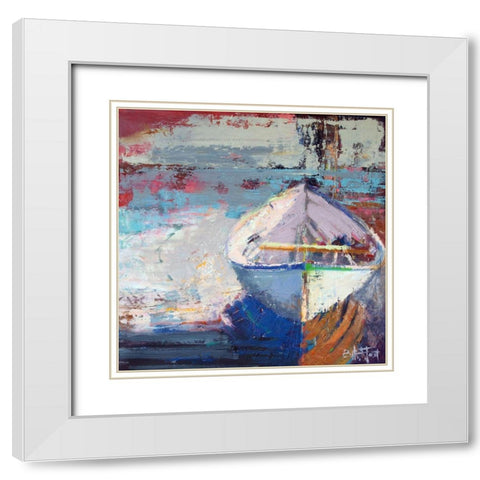 Tidal Uber Navigation White Modern Wood Framed Art Print with Double Matting by Forst, Beth A.