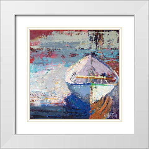 Tidal Uber Navigation White Modern Wood Framed Art Print with Double Matting by Forst, Beth A.