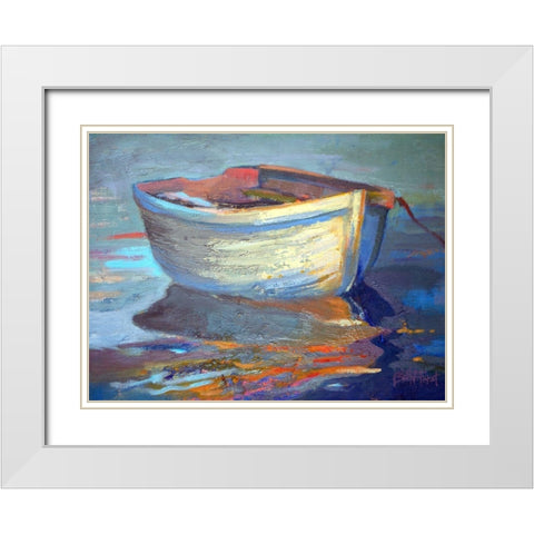 Sail Away White Modern Wood Framed Art Print with Double Matting by Forst, Beth A.