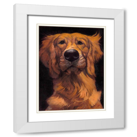 Golden White Modern Wood Framed Art Print with Double Matting by Fluharty, Thomas